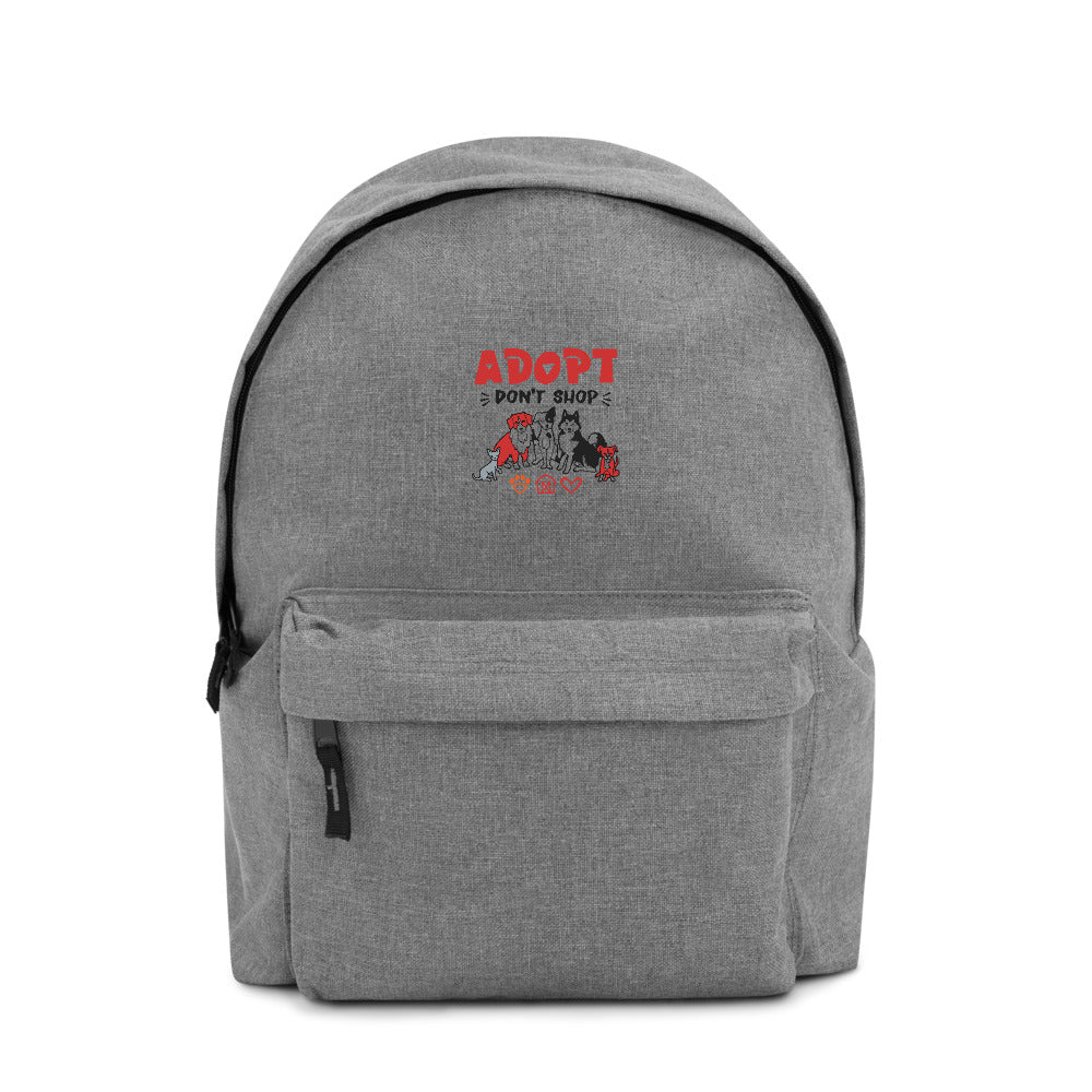 ADOPT DON'T SHOP - Embroidered Backpack