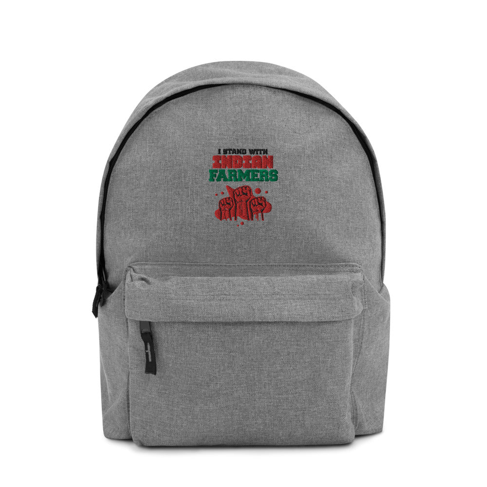 I STAND WITH INDIAN FARMERS - Embroidered Backpack