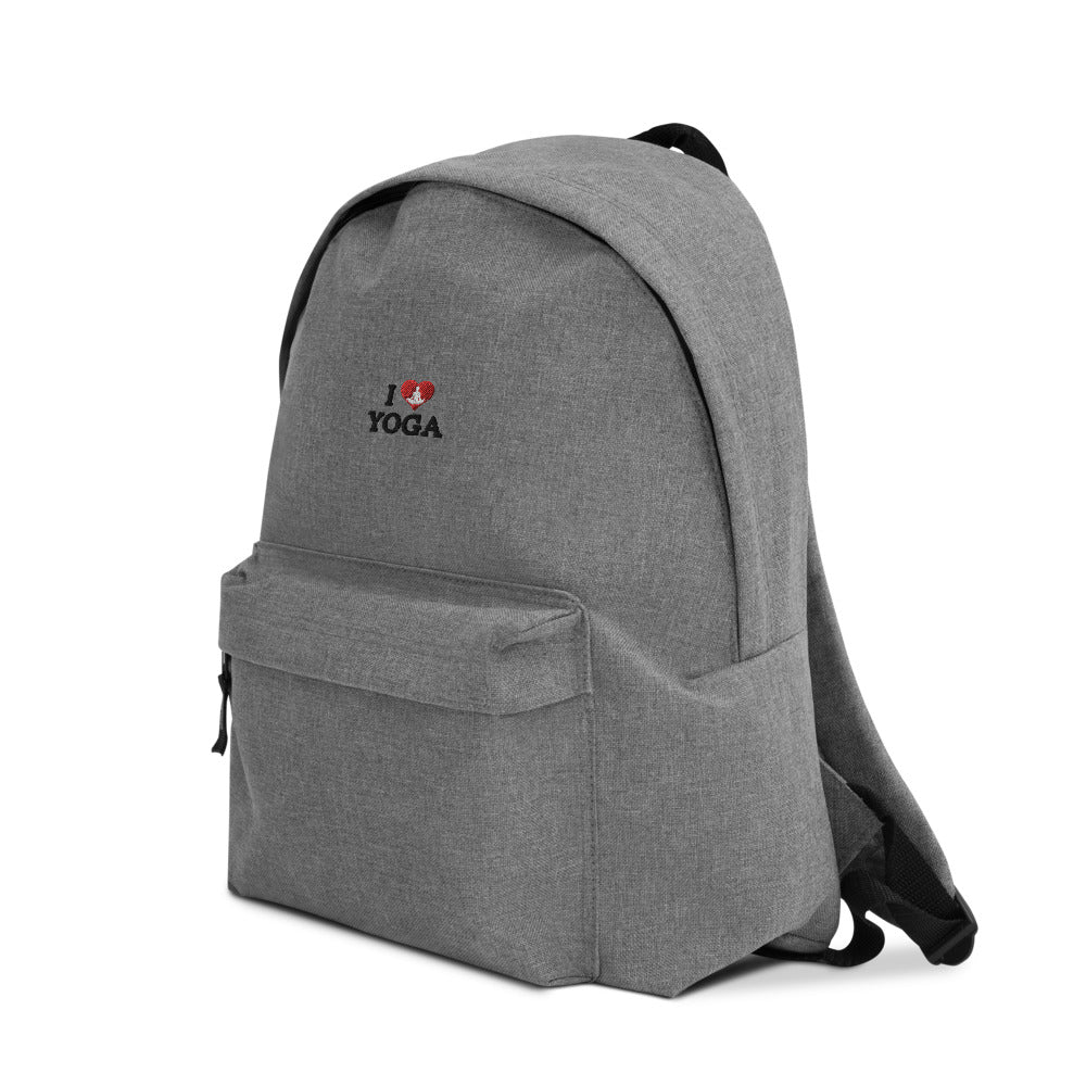 I LOVE YOGA- Embroidered Backpack