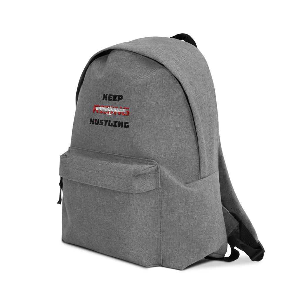 KEEP RISING HUSTLING - Embroidered Backpack