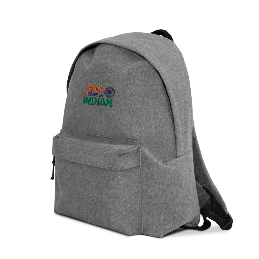 PROUD TO BE AN INDIAN - Embroidered Backpack