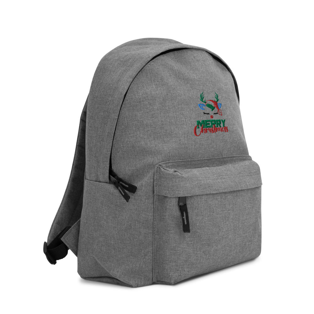 MERRY CHRISTMAS - Embroidered Backpack