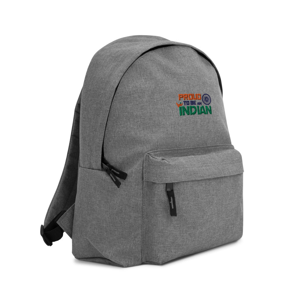 PROUD TO BE AN INDIAN - Embroidered Backpack