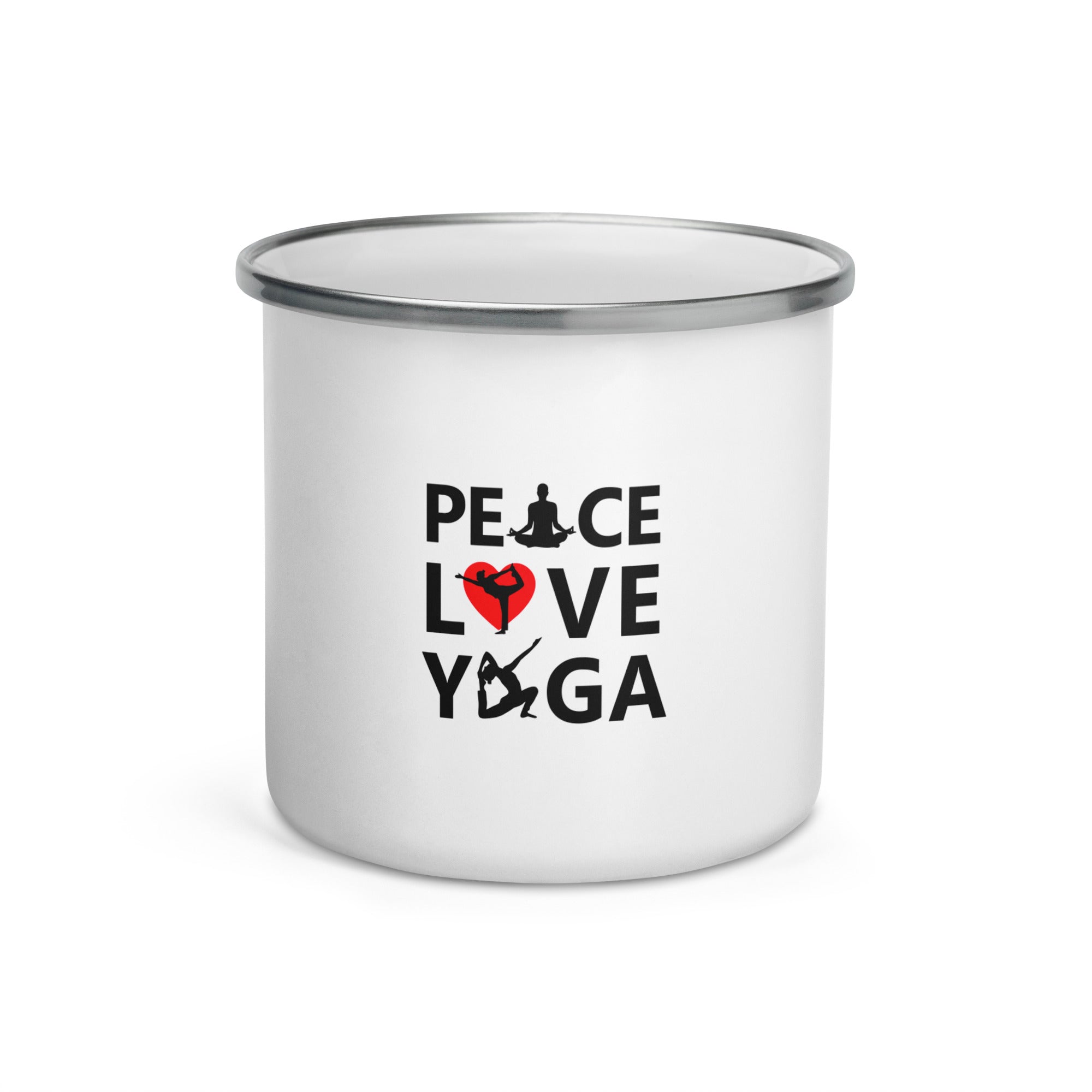 PEACE LOVE YOGA - Enamel Mug
