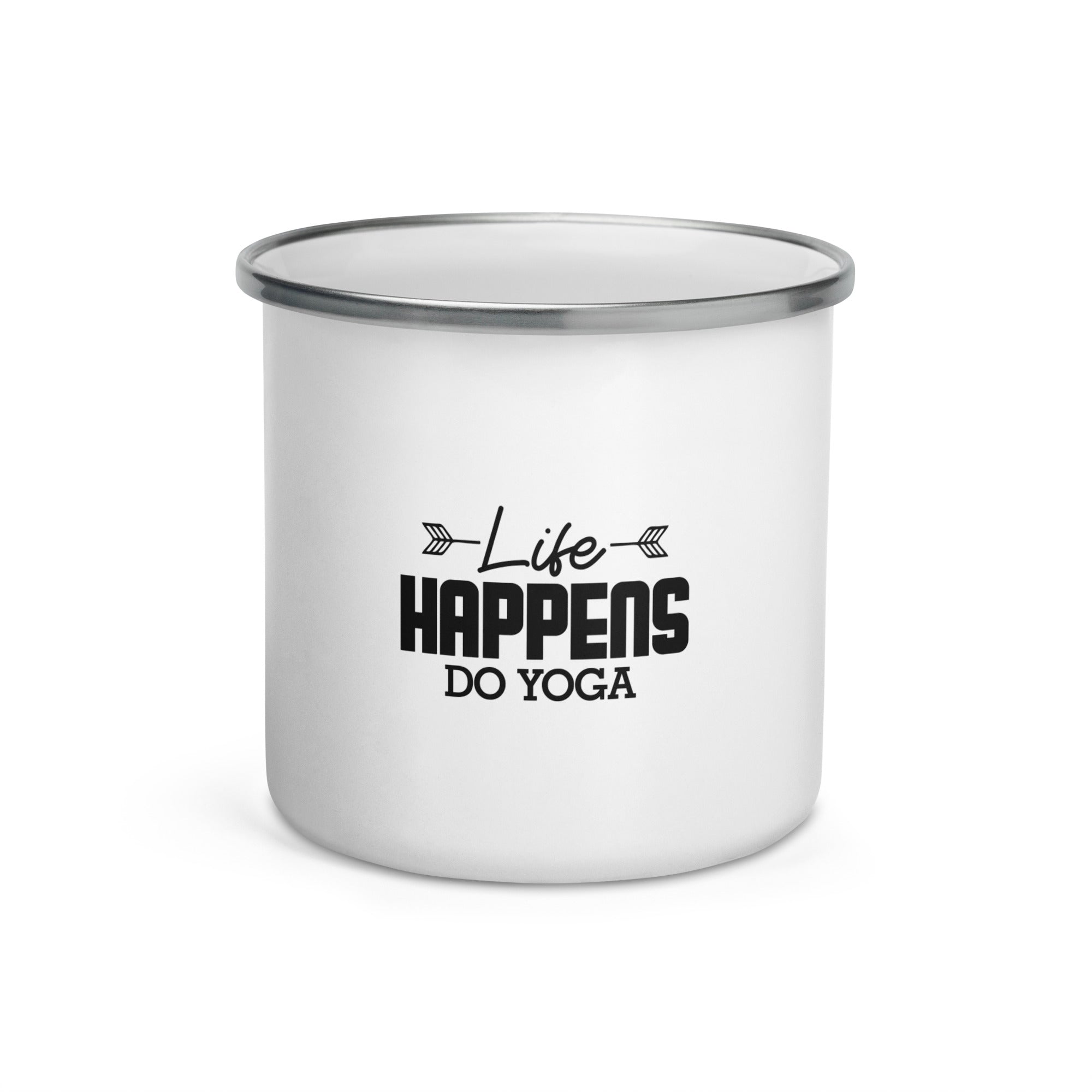 LIFE HAPPENS DO YOGA - Enamel Mug