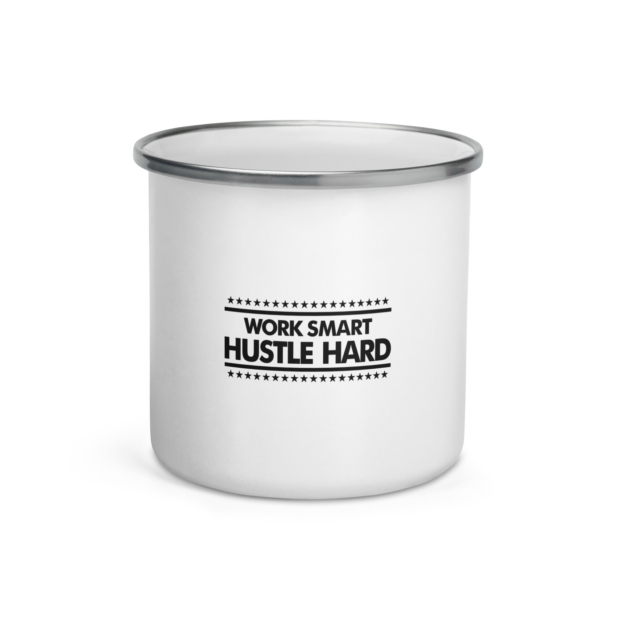 WORK SMART HUSTLE HARD - Enamel Mug
