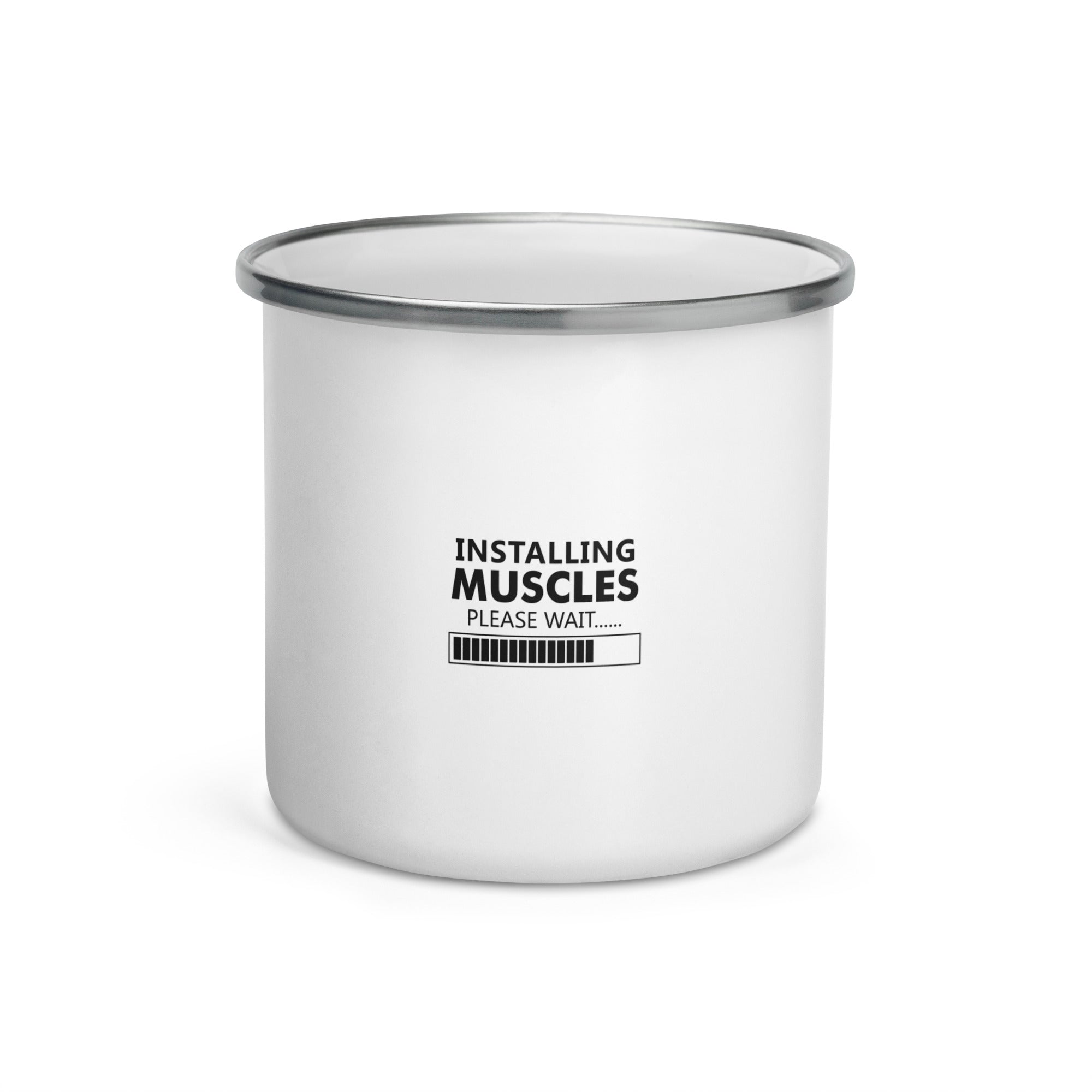 INSTALLING MUSCLES - Enamel Mug