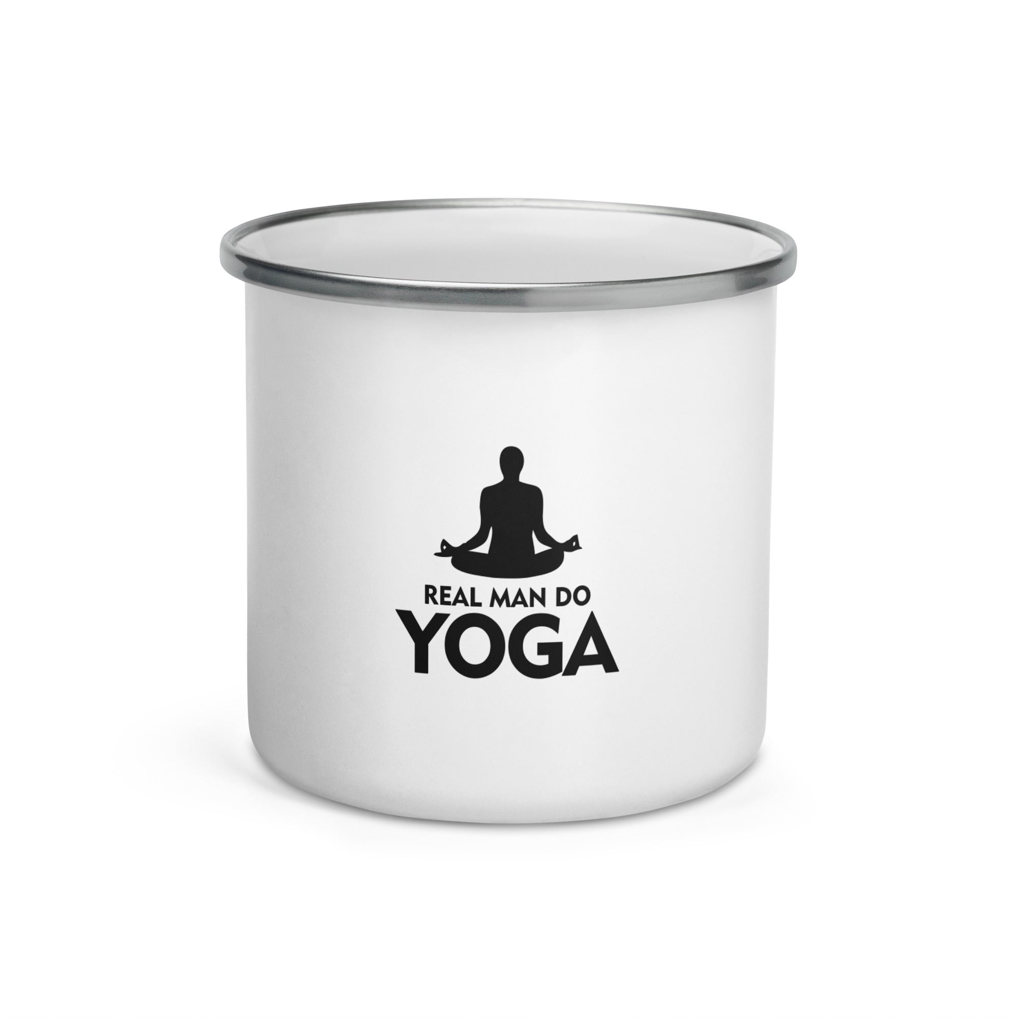 REAL MAN DO YOGA - Enamel Mug