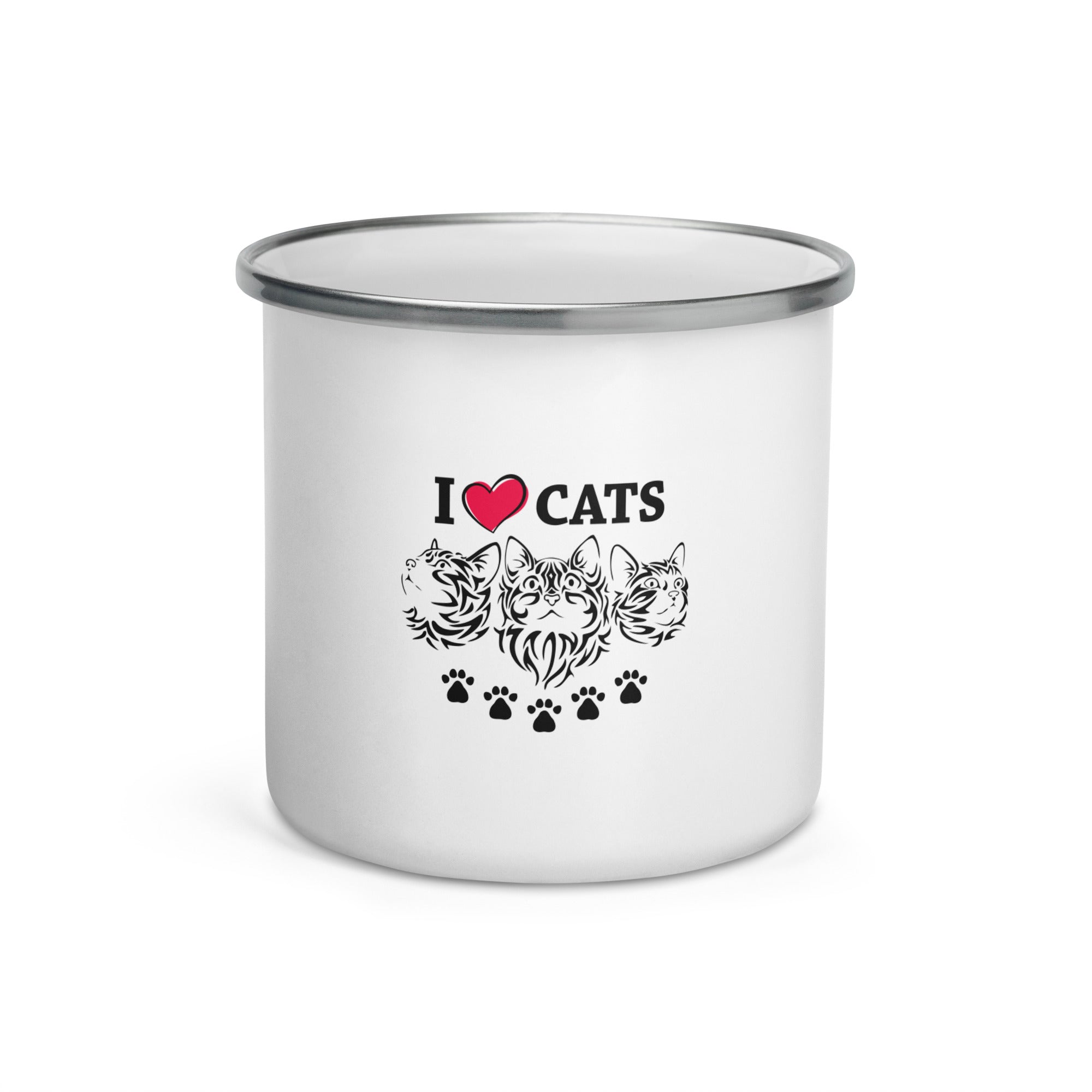 I LOVE CATS - Enamel Mug