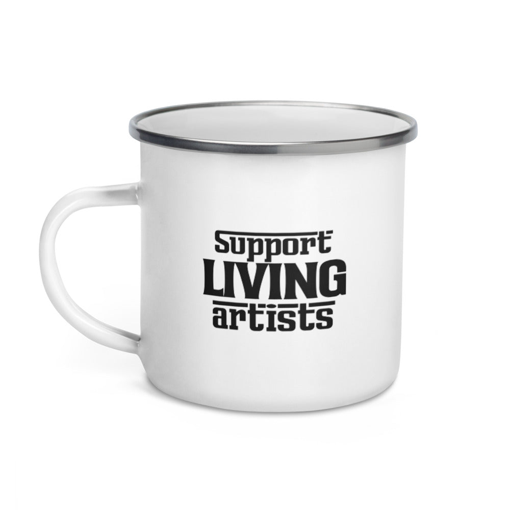 Support living artists- Enamel Mug