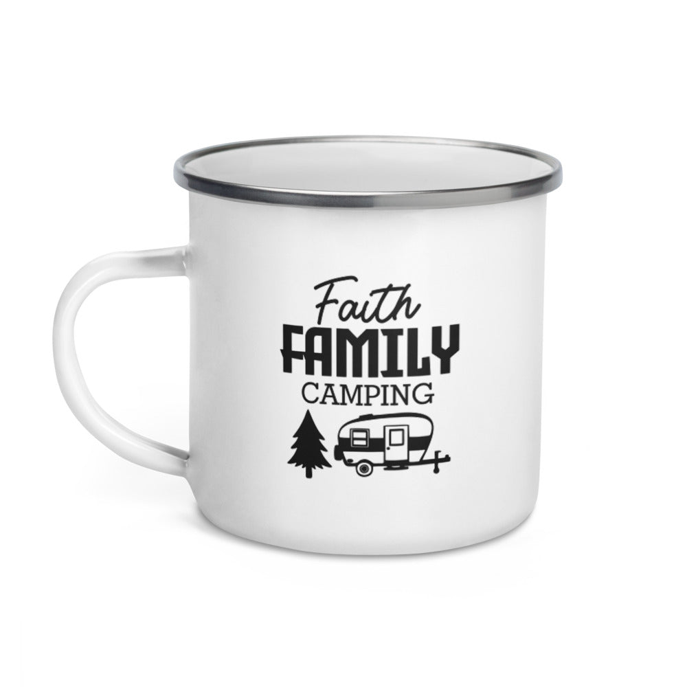 Family Camping- Enamel Mug