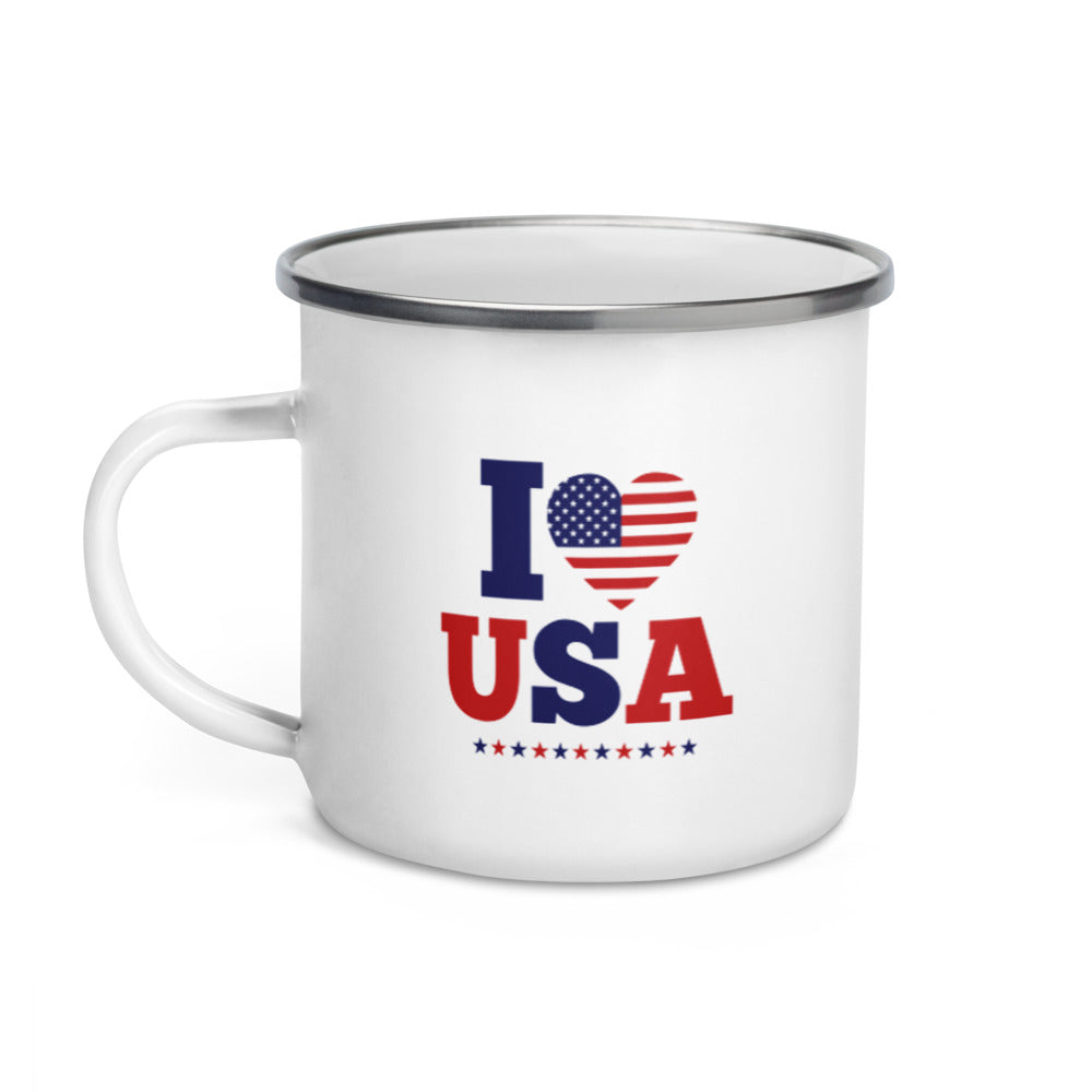 I LOVE USA - Enamel Mug