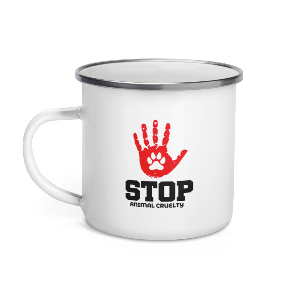 STOP ANIMAL CRUELTY - Enamel Mug