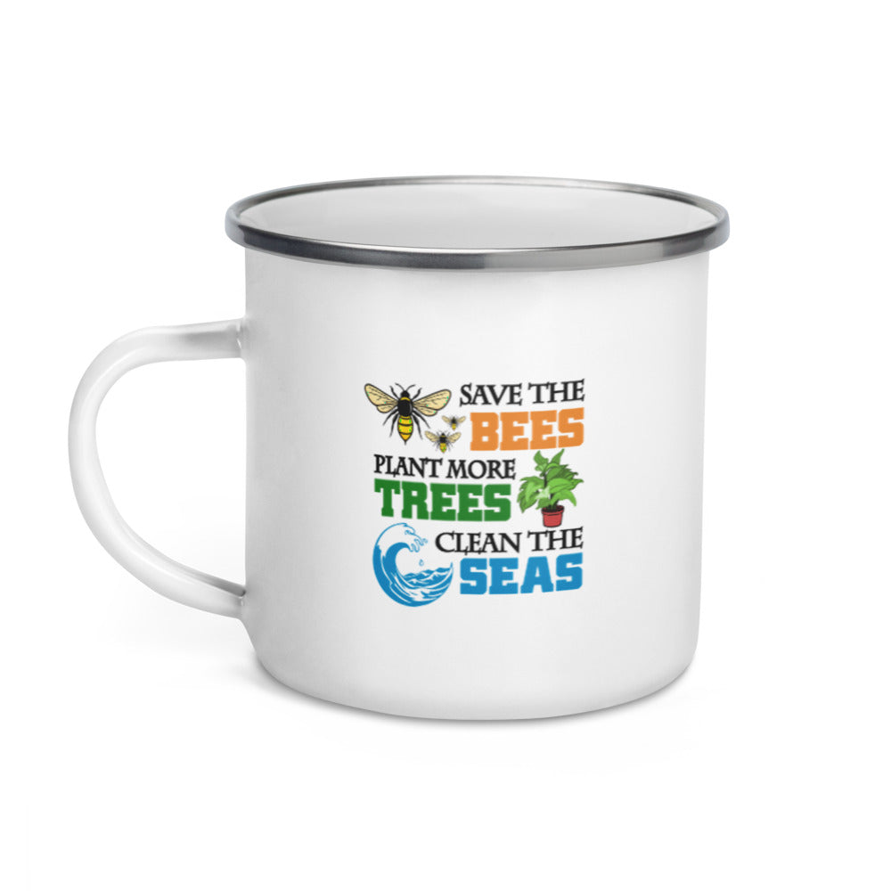 SAVE THE BEES - Enamel Mug