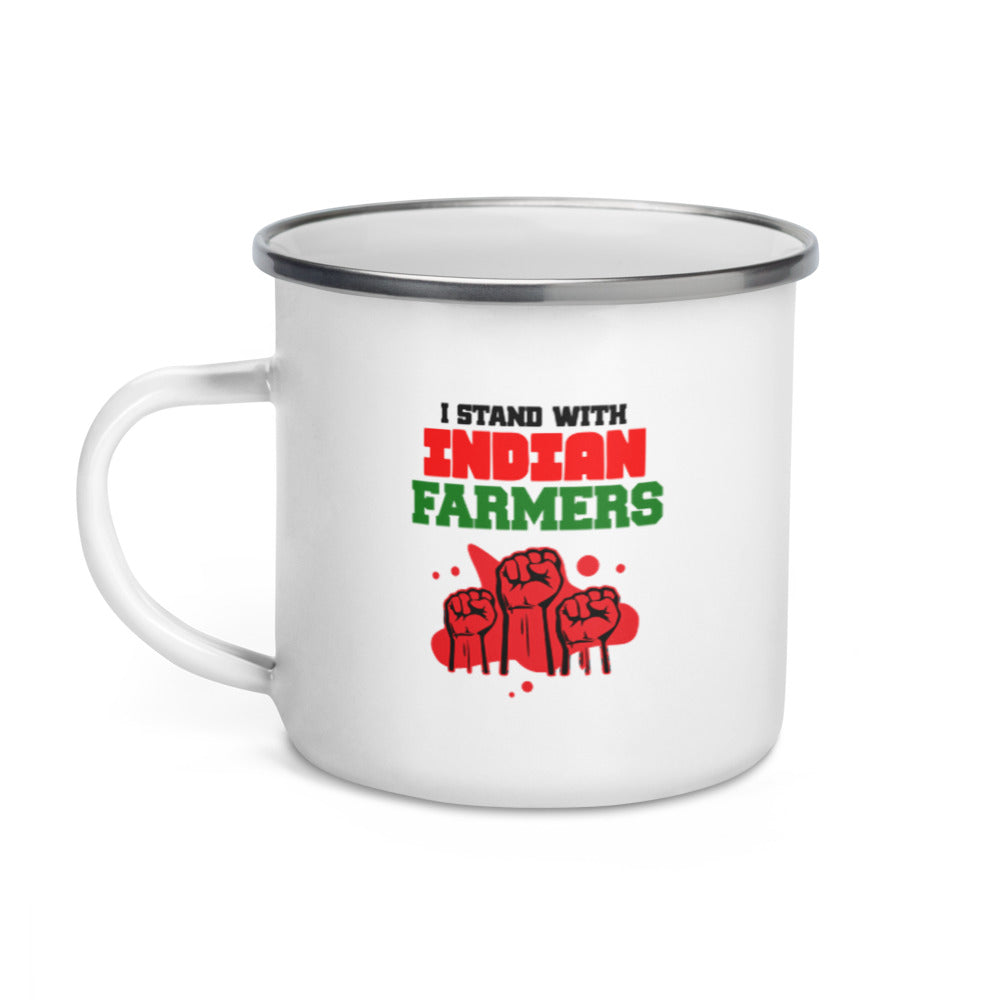 I STAND WITH INDIAN FARMERS - Enamel Mug