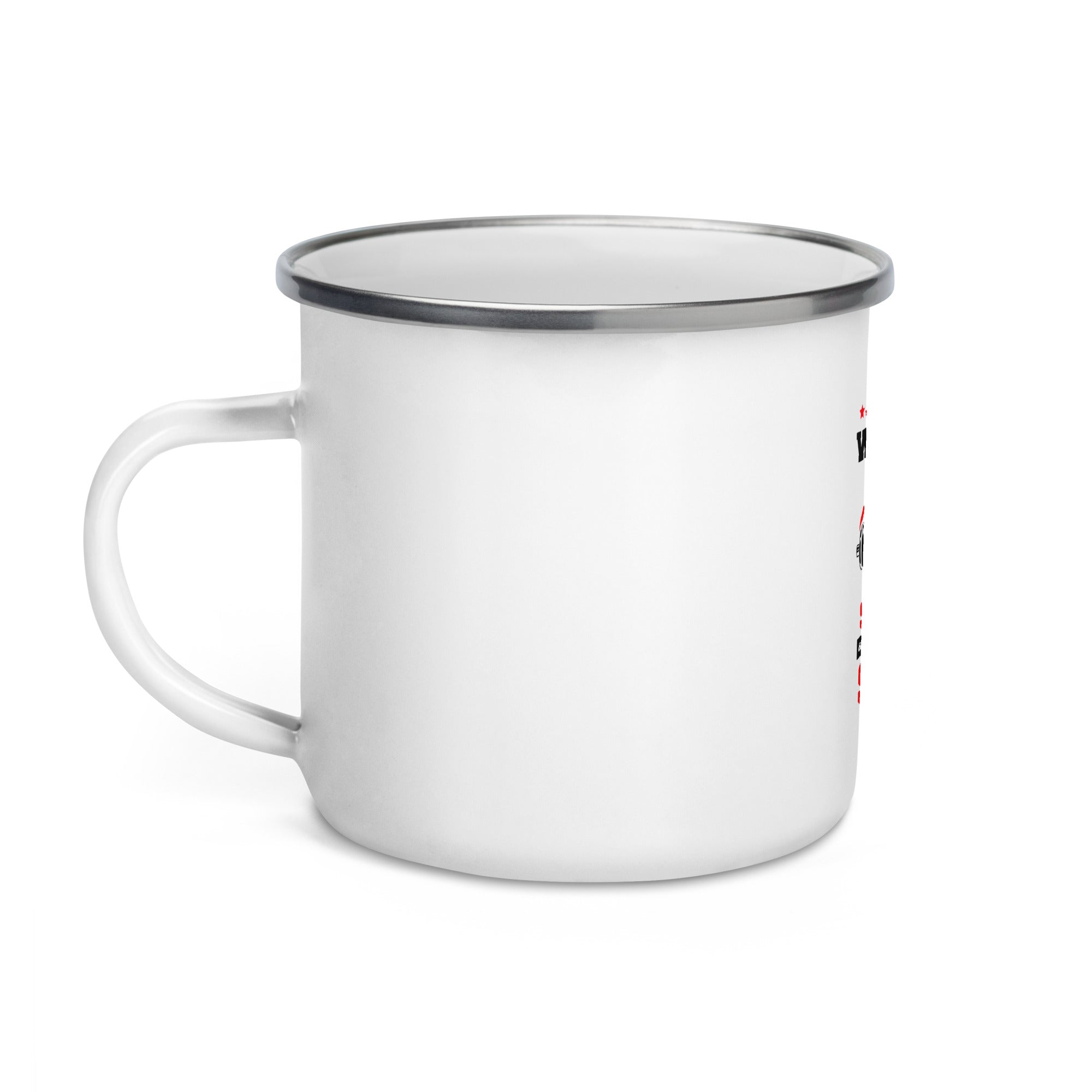 THE REAL WORKOUT STARTS - Enamel Mug