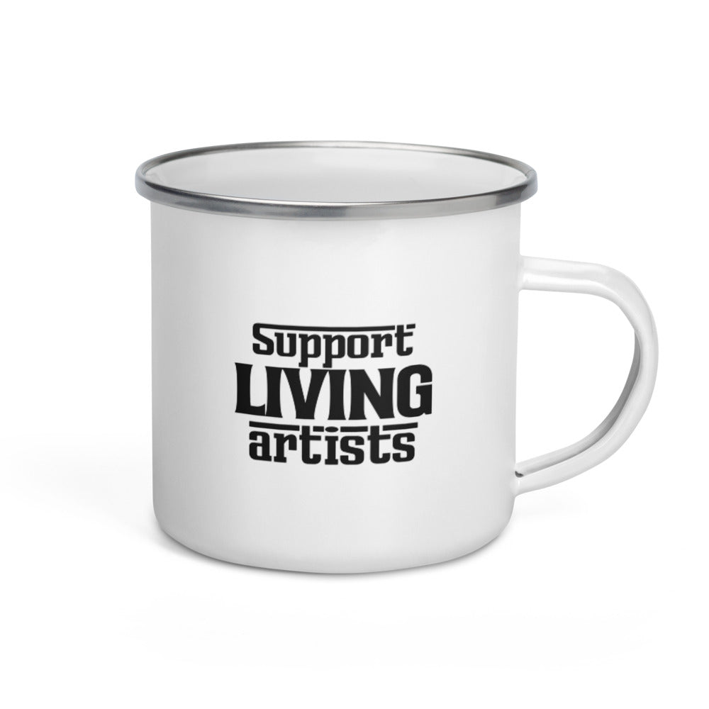 Support living artists- Enamel Mug