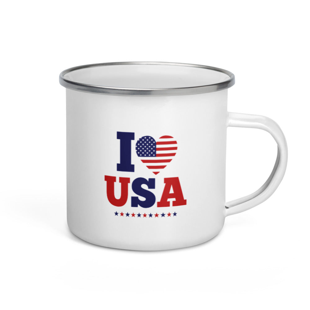 I LOVE USA - Enamel Mug