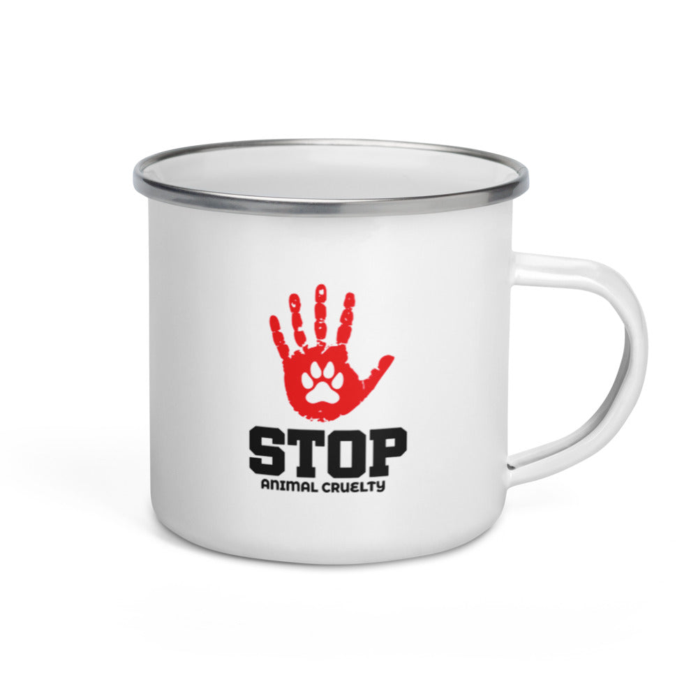 STOP ANIMAL CRUELTY - Enamel Mug