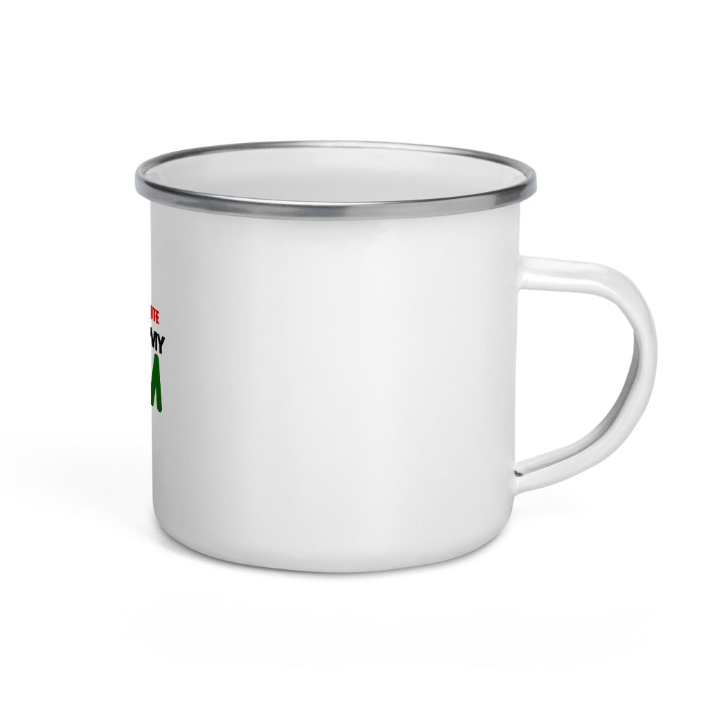 MY FAVOURITE TEACHER IS MOM - Enamel Mug