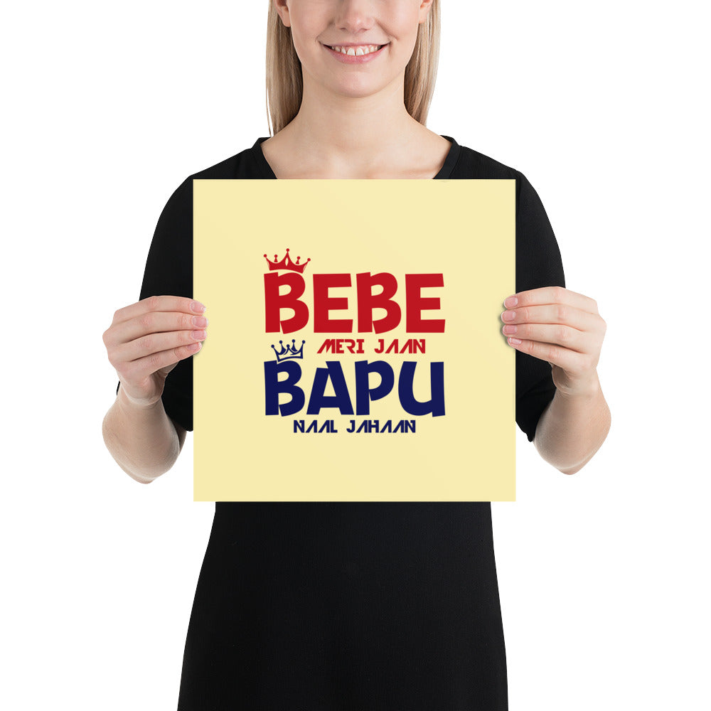 BEBE MERI JAAN BAPU NAAL JAHAAN - Poster