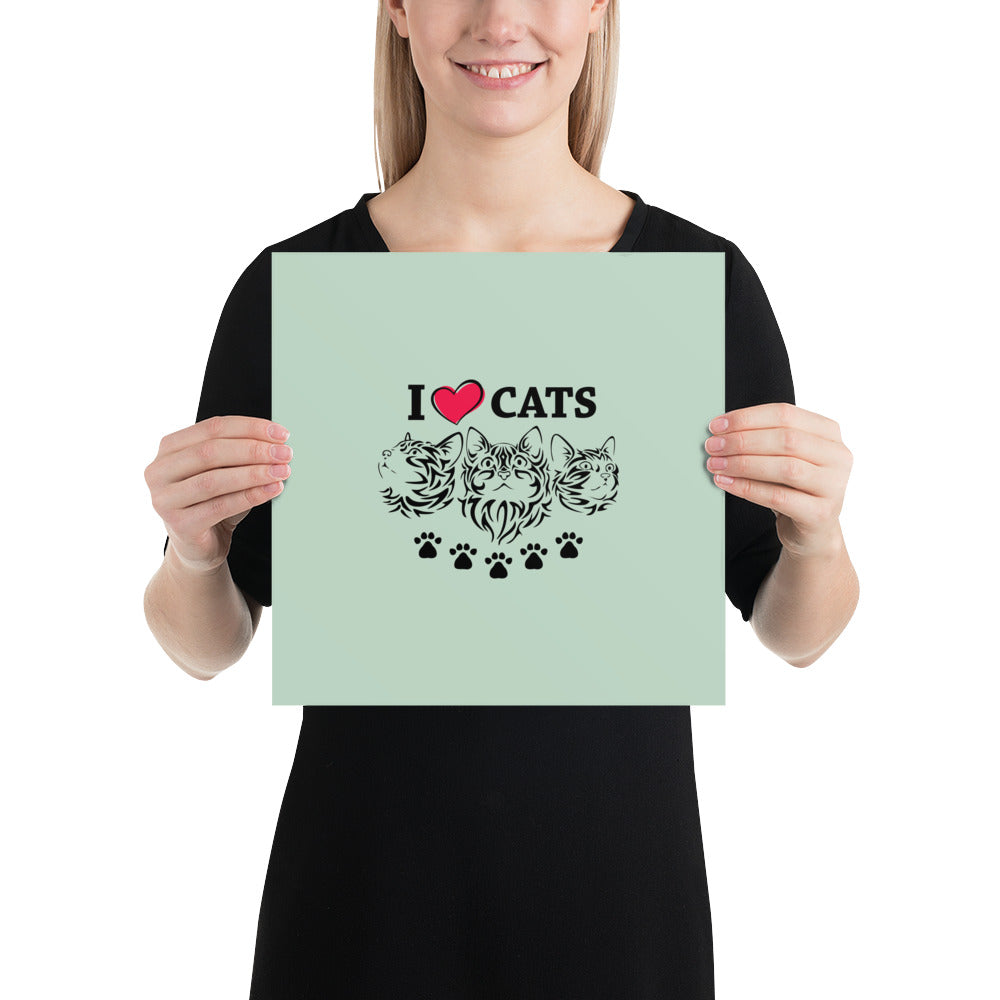 I LOVE CATS - Poster