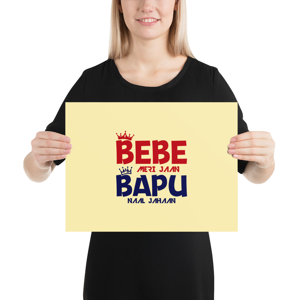 BEBE MERI JAAN BAPU NAAL JAHAAN - Poster