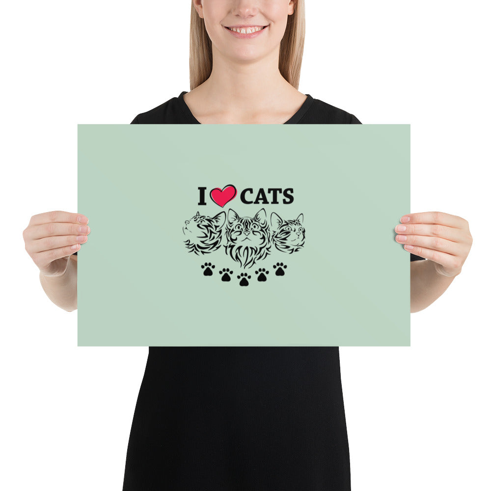 I LOVE CATS - Poster