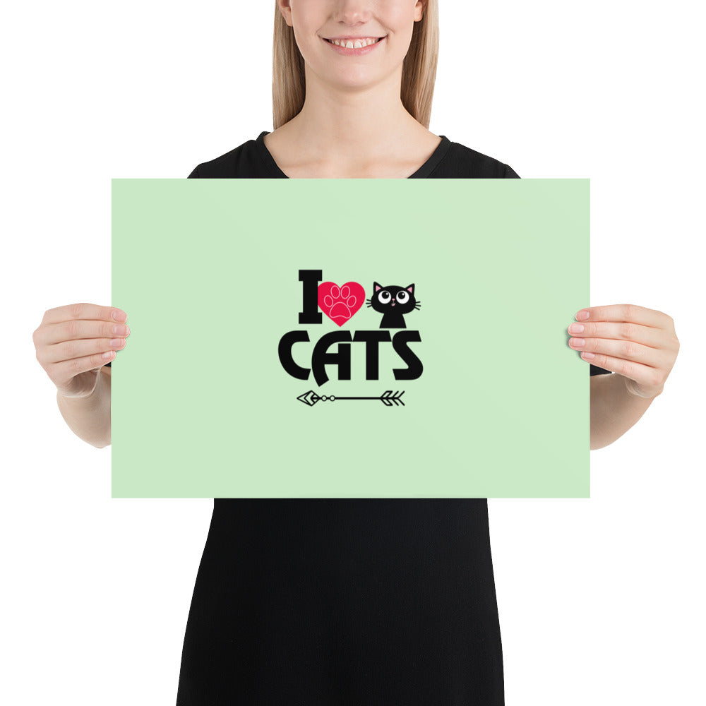 I LOVE CATS - Poster