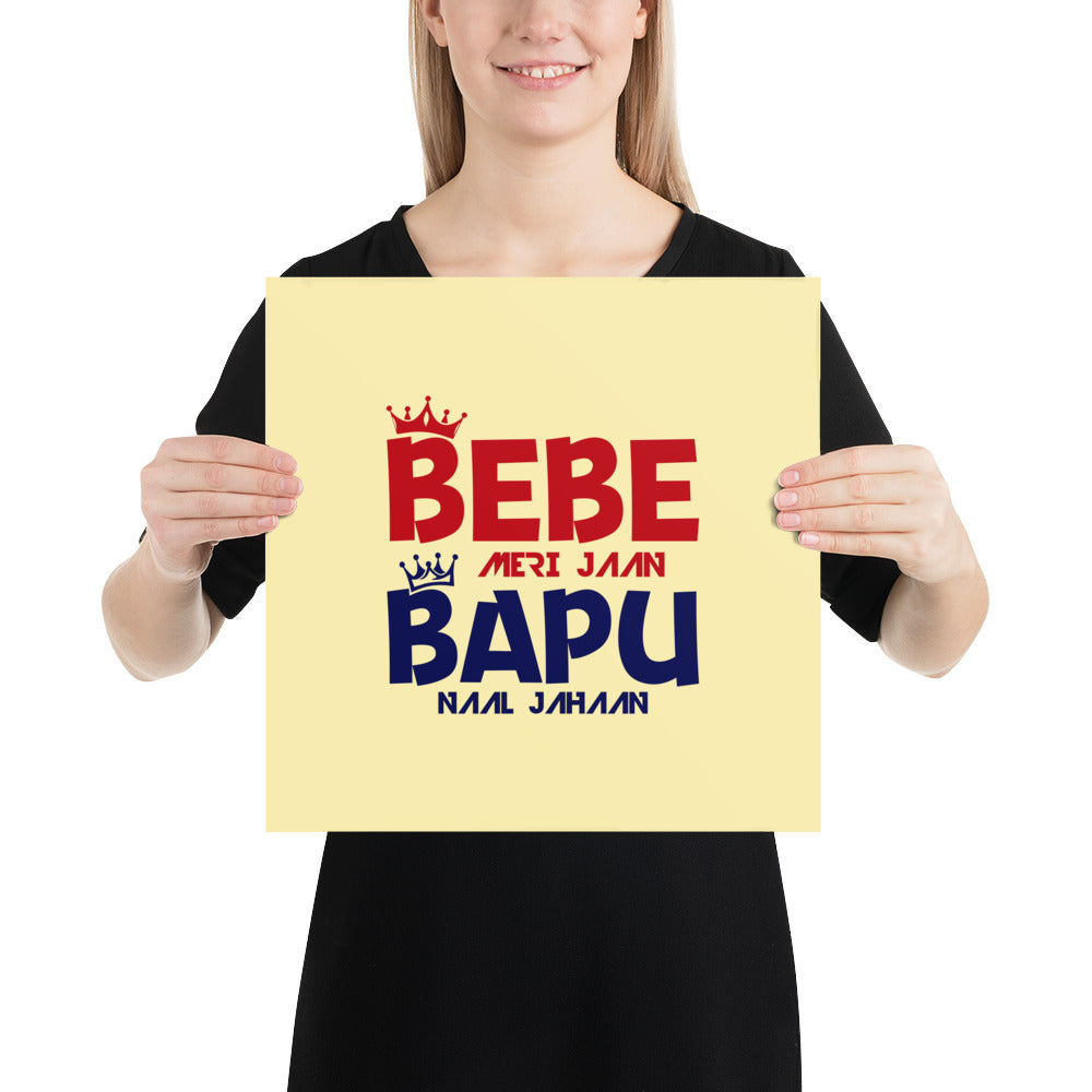 BEBE MERI JAAN BAPU NAAL JAHAAN - Poster