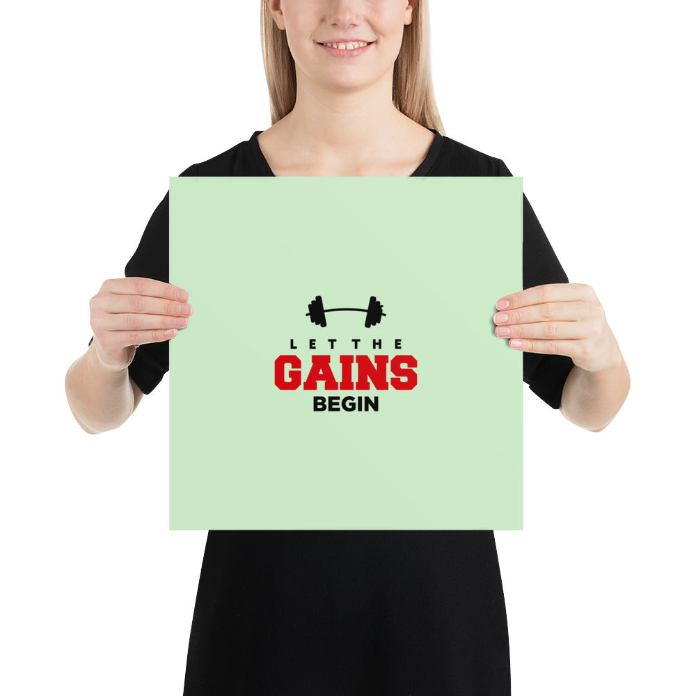 LET THE GAINS BEGIN - Poster