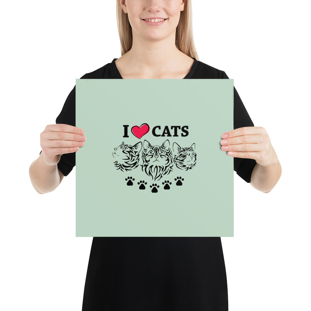 I LOVE CATS - Poster