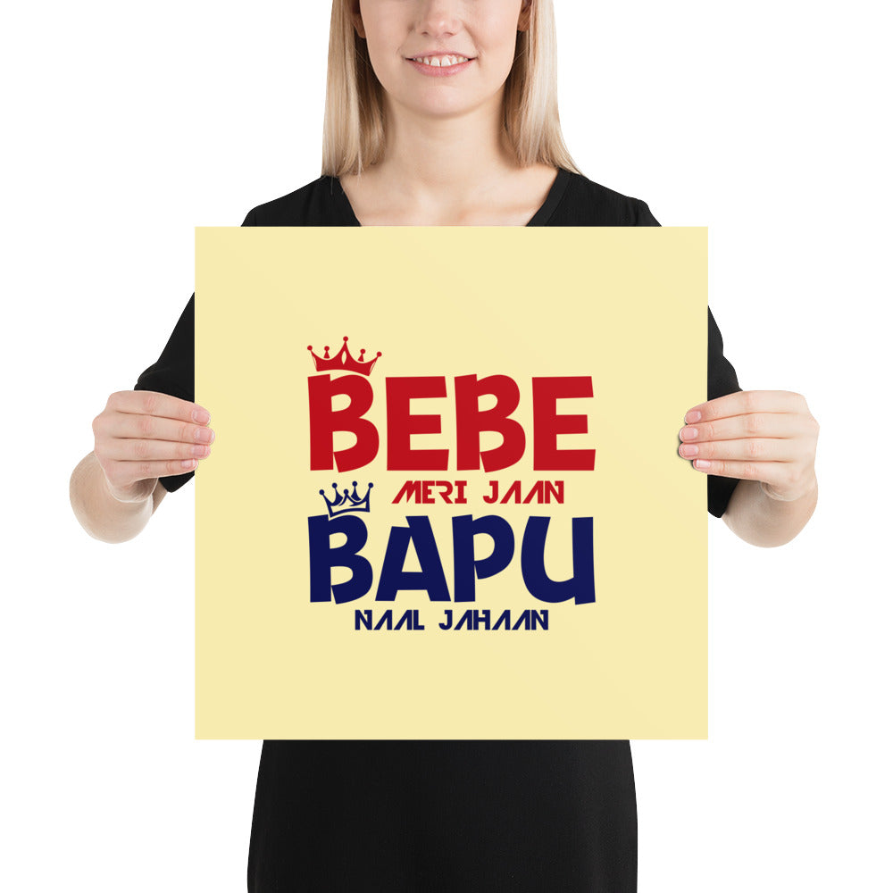 BEBE MERI JAAN BAPU NAAL JAHAAN - Poster