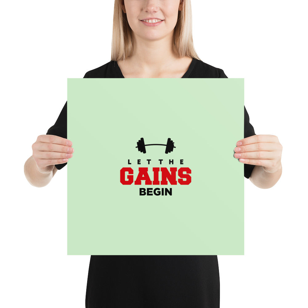 LET THE GAINS BEGIN - Poster