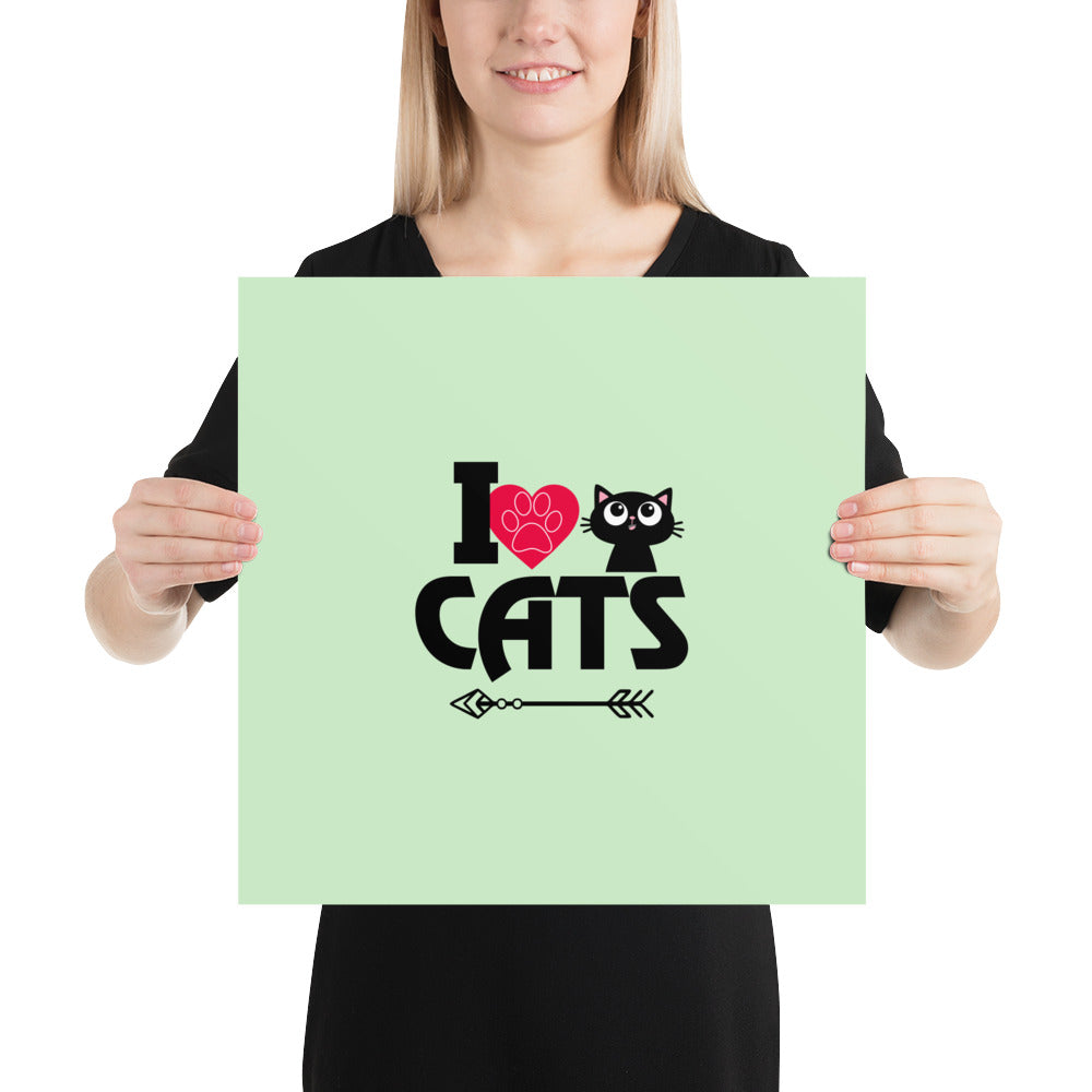 I LOVE CATS - Poster