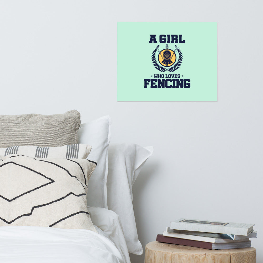 A GIRL WHO LOVES FENCING - Poster