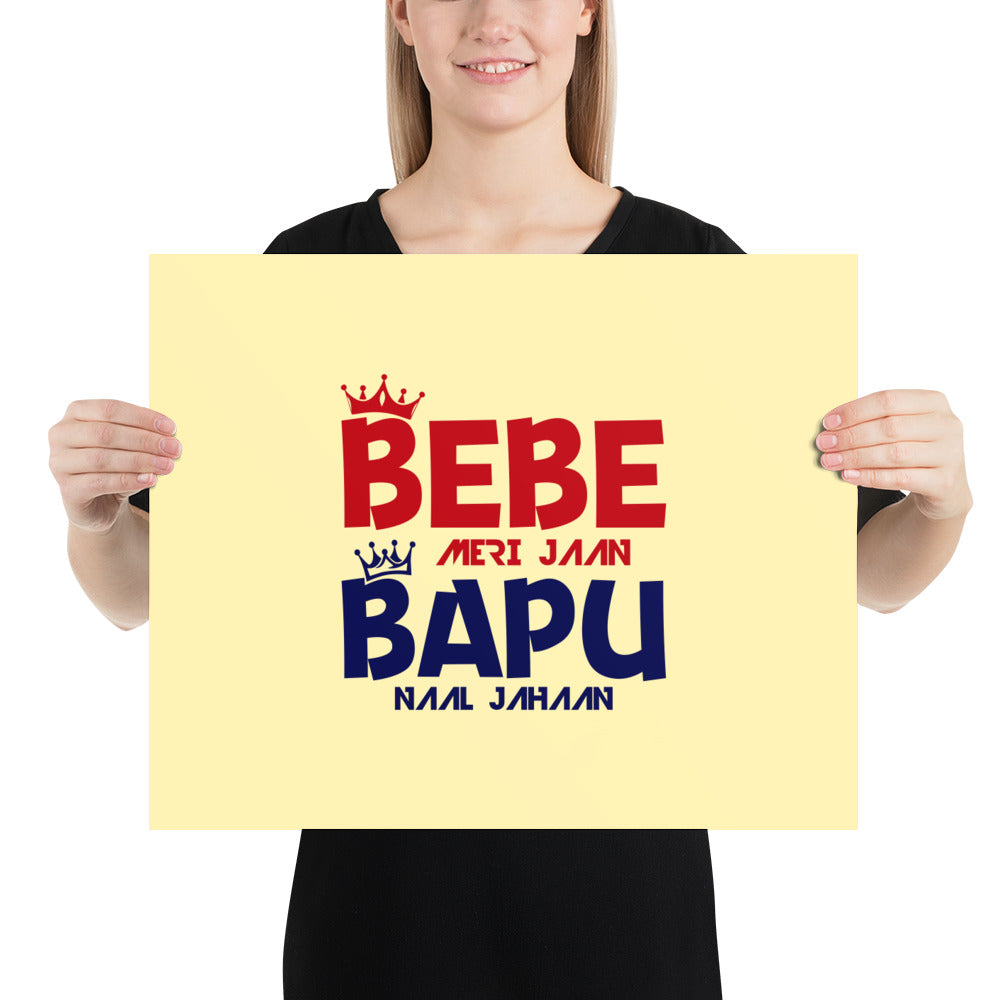 BEBE MERI JAAN BAPU NAAL JAHAAN - Poster