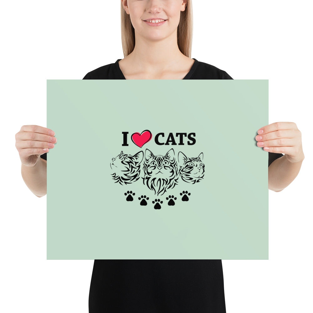 I LOVE CATS - Poster