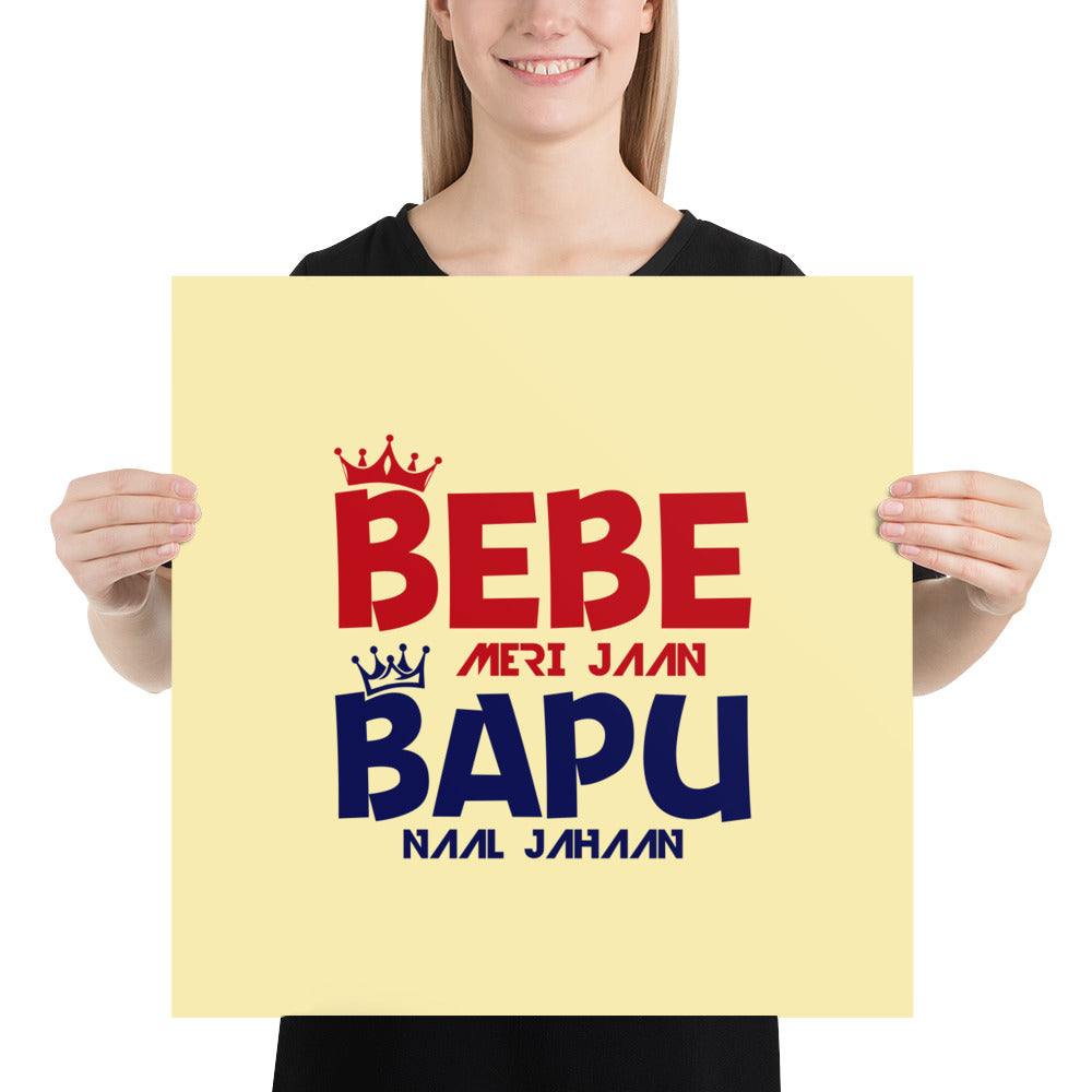 BEBE MERI JAAN BAPU NAAL JAHAAN - Poster