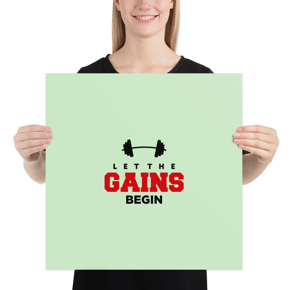 LET THE GAINS BEGIN - Poster