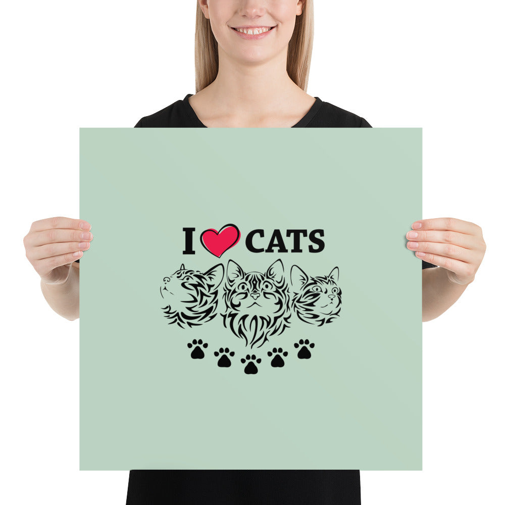 I LOVE CATS - Poster