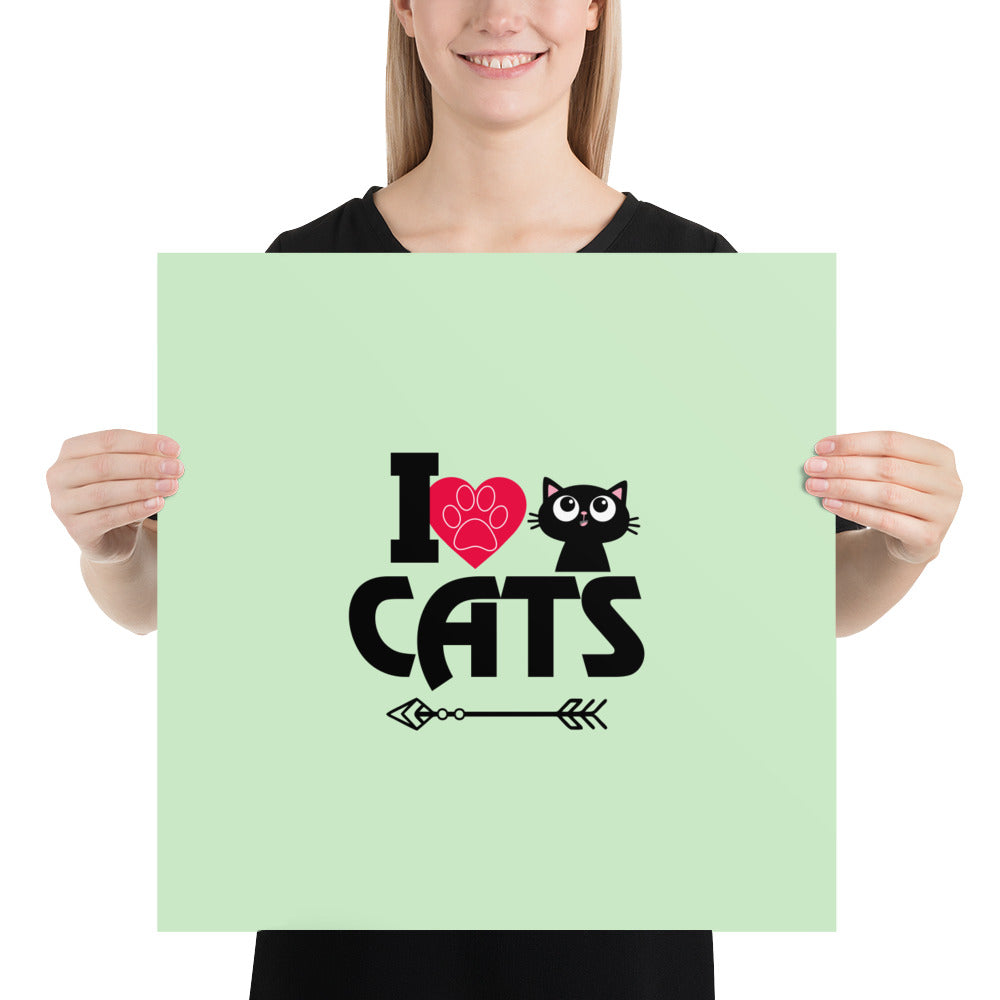 I LOVE CATS - Poster