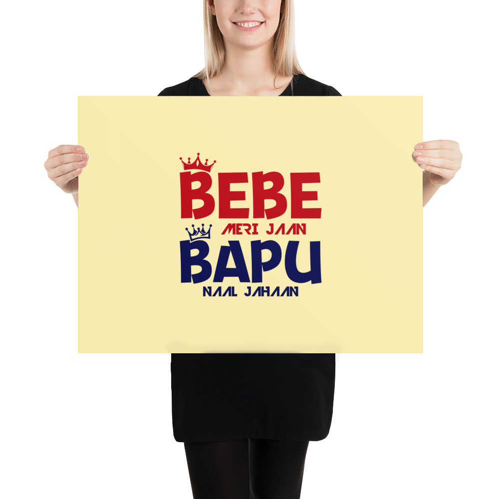 BEBE MERI JAAN BAPU NAAL JAHAAN - Poster