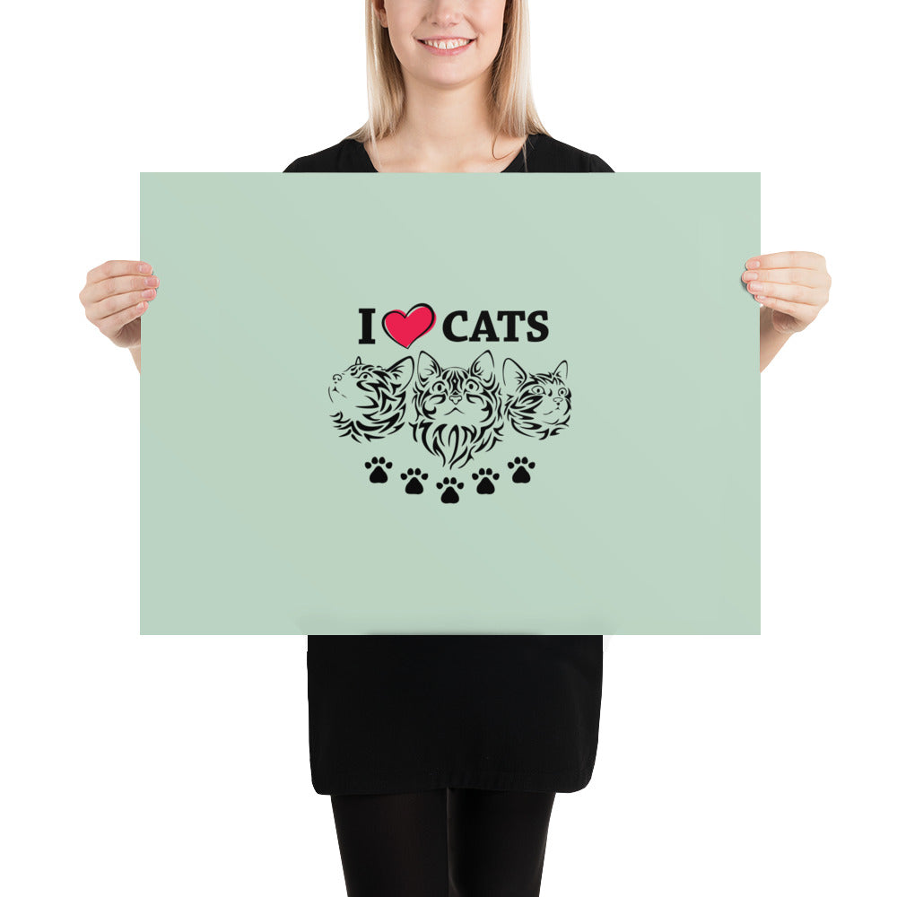 I LOVE CATS - Poster