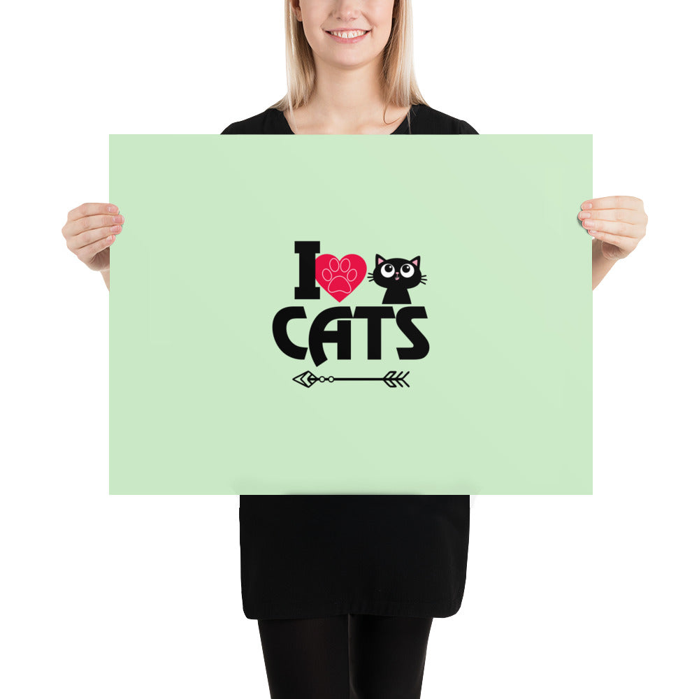 I LOVE CATS - Poster