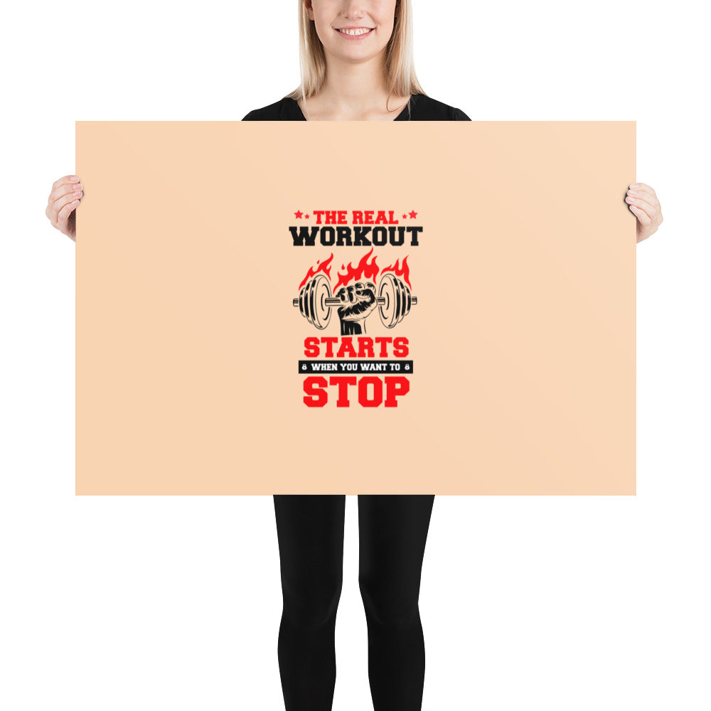 THE REAL WORKOUT STARTS - Poster