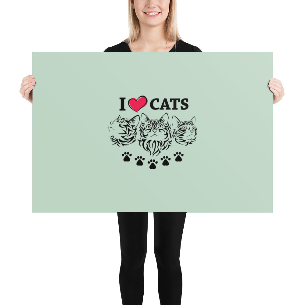 I LOVE CATS - Poster