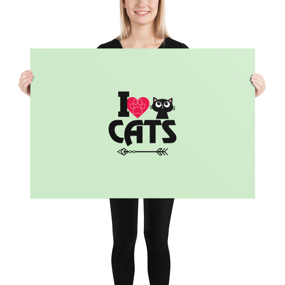 I LOVE CATS - Poster