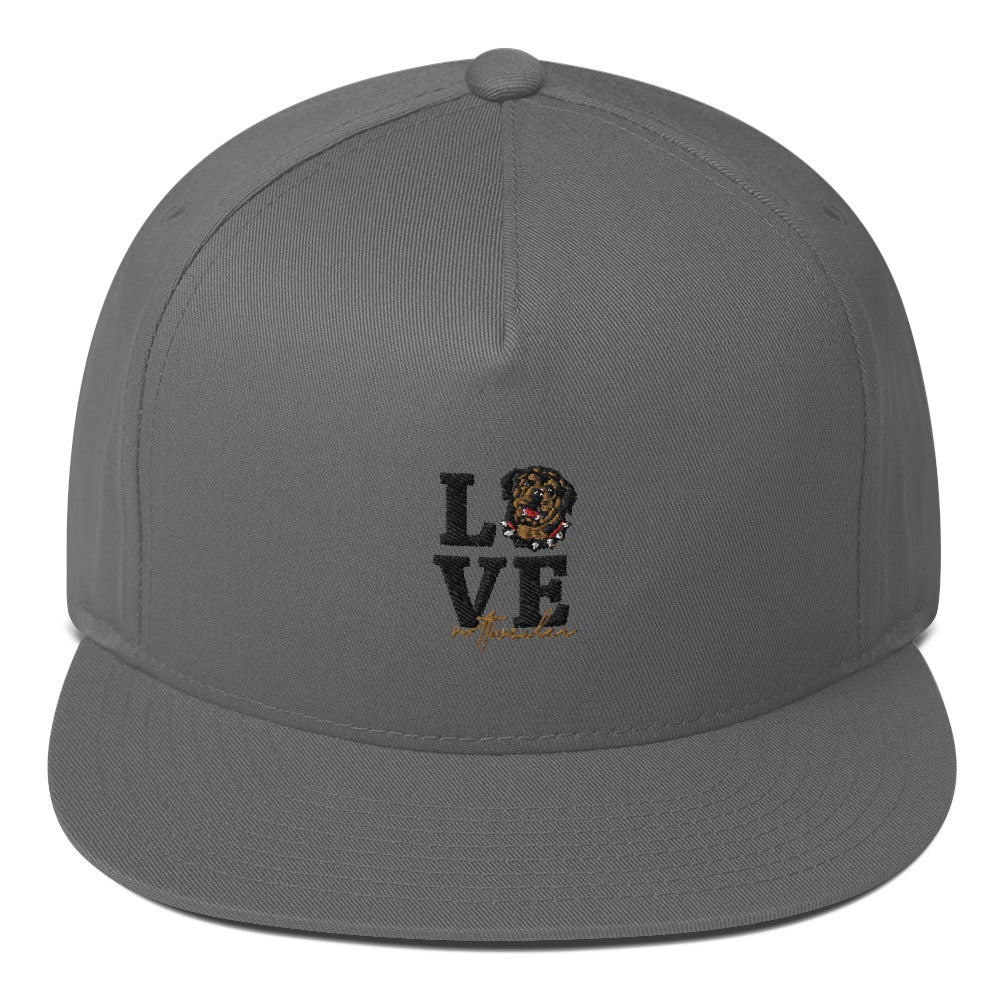 LOVE  ROTTWEILER - Flat Bill Cap