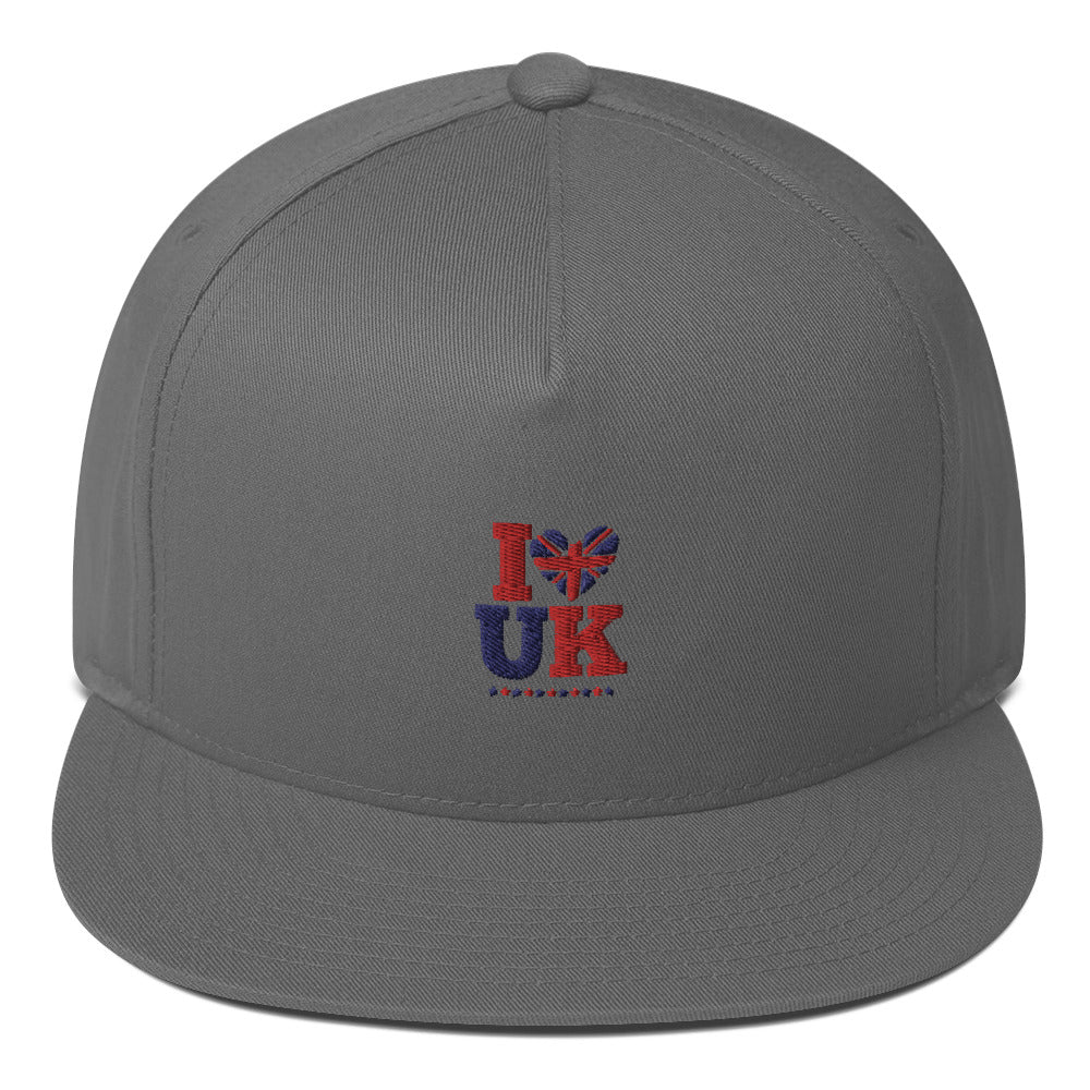 I LOVE UK - Flat Bill Cap